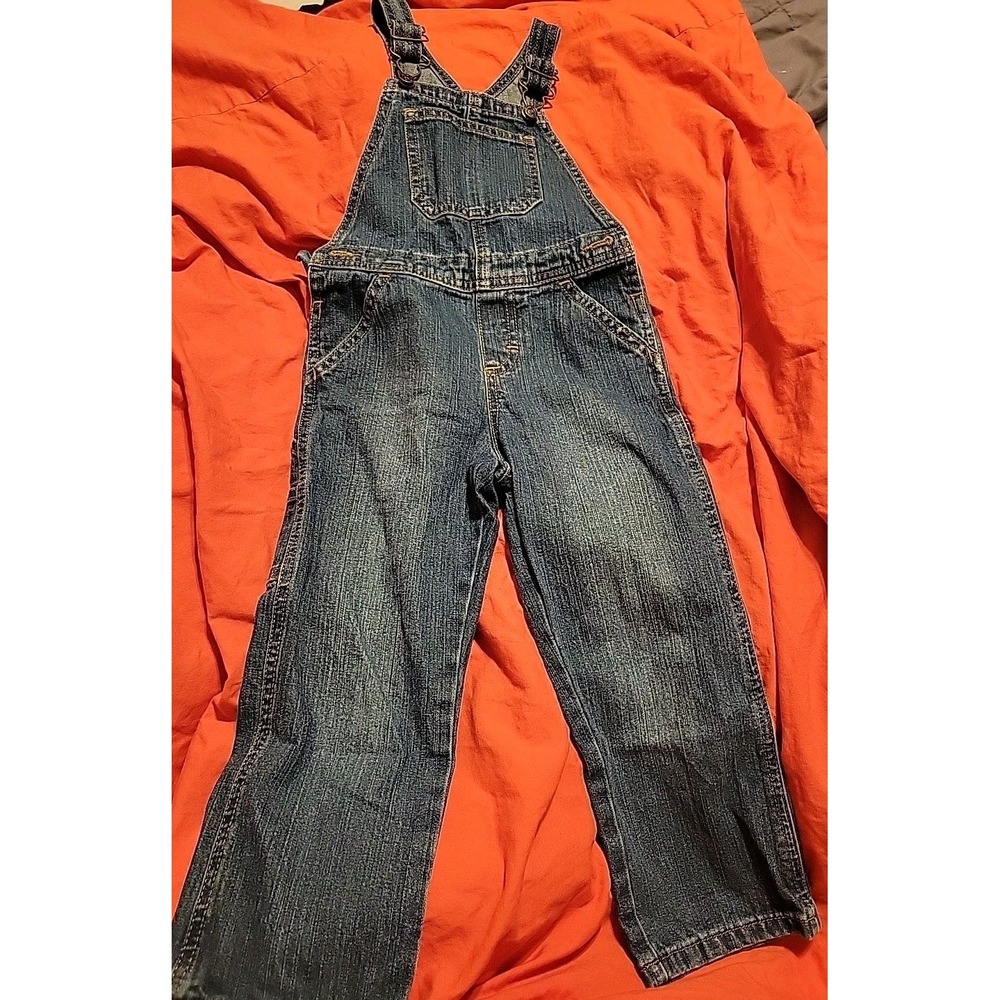Wrangler Toddler Denim Carpenter Overalls Size 5T Blue Western Farm 100% Cotton